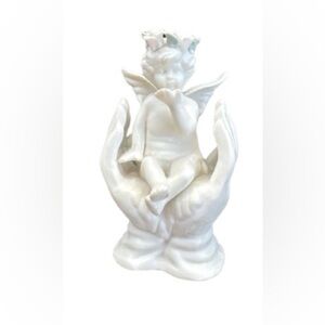 Hand of god cherub Bisque figurine